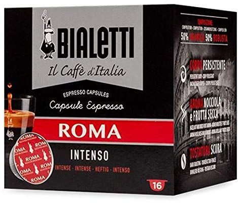 16 Capsule Alluminio Bialetti Mokespresso I Caffe' D'Italia Roma