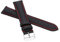 MARCHEL Lederarmband LNR 20 mm Echtleder Uhrband Schwarz Rot Rallye mit Noppen Uhrenarmband