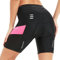 NOOYME Radlerhose Damen gepolstert 4D mit Tasche Fahrradhose Damen Kurz Elastische atmungsaktiv Radhose Damen mit breitem und dichtem Polster Schmerzfrei Schnelltrockende Fahrrad Hosen Damen