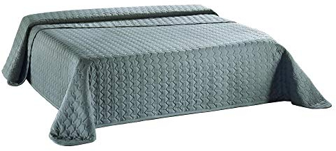 Aqua-Textil Dreamlike Tagesdecke 200 x 220 cm Silber Mikrofaser Bettüberwurf leichte Wattierung Steppdecke