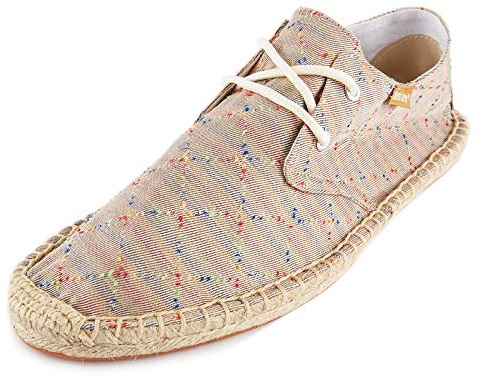 Alexis Leroy Cuadrícula Cómodo Alpargatas con Cordones para Hombre Naranja 41 EU