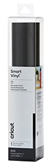 Cricut 2009053 Smart Vinyl Permanent | 1 Sheet | 33cm x 3.6m | Black, (12ft), 3.6m (12ft)
