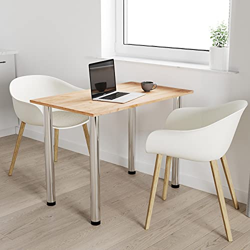 AKKE mikon 100x60 | Esszimmertisch - Esstisch - Tisch mit Chrombeinen - Küchentisch - Bürotisch | Gold Craft