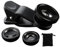 NiceJoy Objectif Fisheye pour téléphone, Objectifs macro grand angle Fish Eye 3en1, Objectif universel à clipser, Objectif universel pour téléphone pour la plupart des smartphones, noir Le Noir
