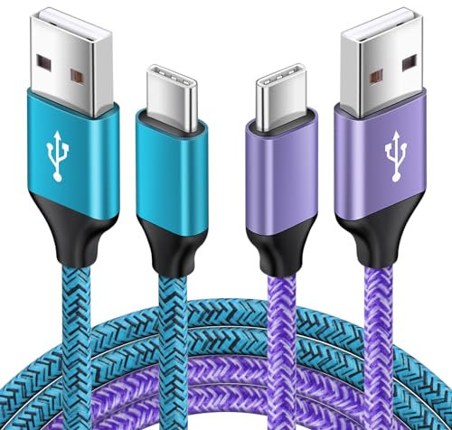 USB C Charger Cable Fast Charge 2Pack 6FT, USB to USB C Cable Type C Fast Charging Samsung Charger Cable Lead for Samsung Galaxy A16 A15 5g A55 A35 A14 A34 A54 A23 A25 A33 A51 A52s A53 A71 A05 S25 S24