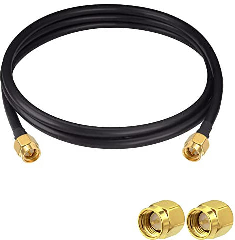 Vecys Cavo di Prolunga per Antenna SMA Cavo SMA Maschio a SMA Maschio Pigtail Cavo Antenna WLAN RG58 6.5ft/2M per Rete Wireless WiFi 2G 3G 4G Antenna Router GSM Bluetooth WLAN LAN