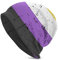 Lawenp Non-Binary Pride Flag Winter Beanie Strickmützen für Männer & Frauen Weiche, warme Totenkopfmützen für kaltes Wetter