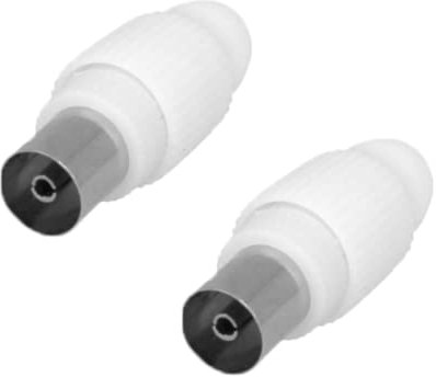 ZOREI 2 Pezzi Spina Coassiale Antenna TV, Connettore Lineare Diritto Per Cavo Coassiale Antenna TV, Adattatore Maschio e Femmina (Femmina X2)