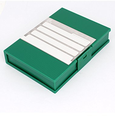 Ruilogod 3.5 SATA IDD HDD Hard Disk Drive Storage Case Box Protector Green