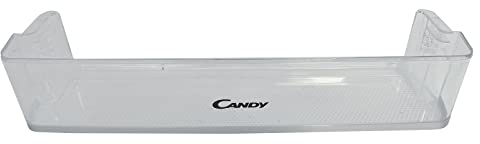 Balconcino Portabottiglie Adatto per Frigoriferi Candy Hoover Haier, Dimensioni 483x110x95 (mm) Trasparente, 43009015, per Modelli CCBS618 CKCN CF18 CHSB