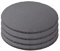 Plato Llano de Pizarra Natural, Fuentes de Cocina, Platos para Sushi, Plato de Pizarra, Bandejas para Servir Alimentos Quesos, Tapas Sushi, Negro, Tablas de Piedra Redonda 28 cm - 4 Unidades