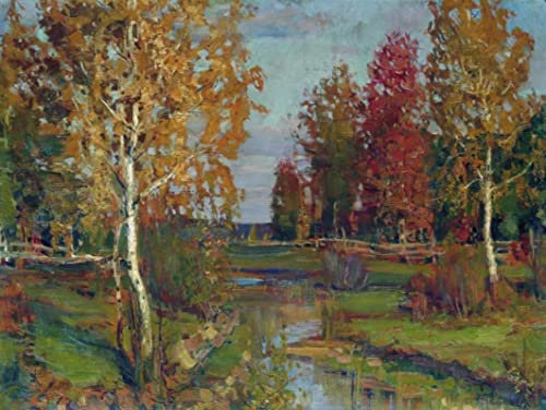 Leinwanddruck Und Poster Wand-Kunst Bild Reproduktion Isaac Levitan C.-c. Russischer Maler Herbst für Wohnkultur 60x90cm