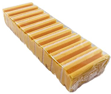 G.I.V. Reinigungstechnik 10x Wiederverwendbare Putzschwämme gelb - kratzfest, waschbar, mit Griffmulde - Reinigungsschwamm, Küchenschwamm Haushaltschwamm, Scheuerschwamm Haushalt, Bad, WC, Büro, Küche