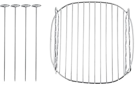 Ninja Air Fryer Double Philip Airfryer Accessories Silver 304 Stainless Steel Replacement Grill Rack Double Layer Skewers Baking Tray For Air Fryer