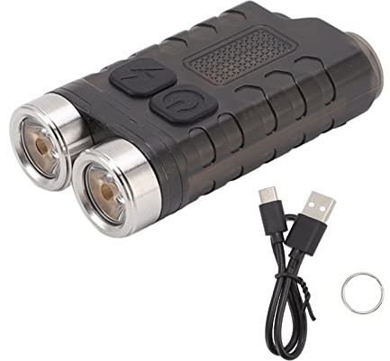 Elprico Mini Keychain Flashlight, V3 Small Powerful EDC Flashlight Brightness Up to 900 Lumens, Portable Magnetic Flashlight, IP65 Waterproof, Magnet at The End, Illumination Distance Up T (Black)