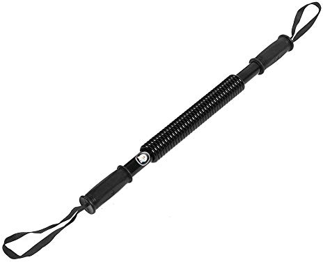 VBESTLIFE Power Twister Bar, Multifunktionaler Arm-Krafttrainer, Federkraft-Muskeltrainer, Fitnessgerät für Brust, Schulter, Unterarm, Bizeps und Arm (Schwarz)