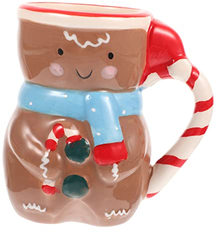 BESTonZON Weihnachtsbecher Aus Keramik Milchbecher Aus Keramik Weihnachtsgeschenkbecher Trinkbecher Marshmallow-becher Elfenbecher Lebkuchenbecher Müslibecher Weihnachten Ältere Latte Tasse