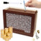 Spardose aus Holz, Sparbox mit Ziel, Sparschwein, Sparbox, Retro Sparbüchse Aufbewahrungsbox, Spardose mit Sparziel und Zahlen zum Ankreuzen, für Erwachsene und Kinder mit Sparziel(10000€)