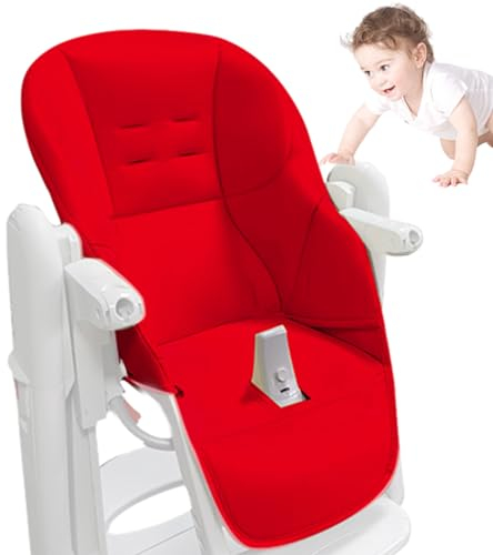 Hochstuhlbezüge für Babys, Baby-Esszimmerstuhlbezug, atmungsaktives Kissen, Esszimmerstuhlbezug, PU-Lederbezug mit Polsterung, Sitzbezug für Peg Perego Tatamia