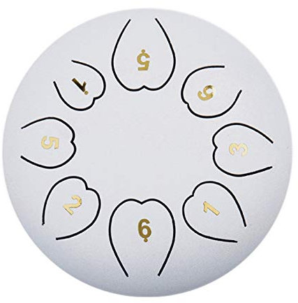 yoligan Ethereal Drum Piano Worry-Free Drum Forget Worry Drum Steel Tongue Drummer Disc Drum Hollow Drum Percussion White