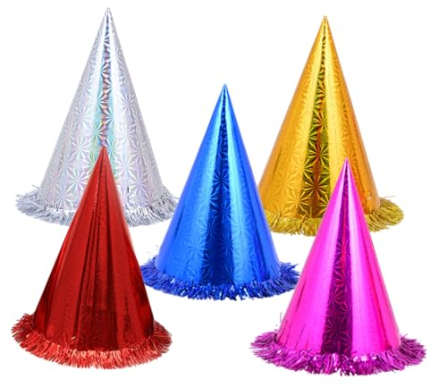 TOYANDONA 12St hutschachtel Kappen Partyhüte für Erwachsene Partyhüte Geburtstagshut Geburtstagsparty-Hüte Spitze Gold und Silber Kind