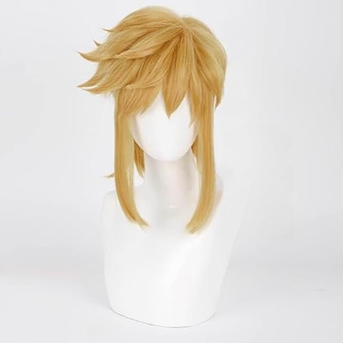 Legend of Zelda Breath of the Wild Link Cosplay Perücken,Goldene Perücken Party