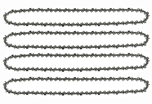 4 Stück 25,4 cm Kettensägekette, R40 für Ryobi Akku-Stangensäge 18 V Kettensäge TP26 TP30 P540 P540B P541 P542 P545 P546 CS1800 S20500 ZR15520 ersetzt 90PX040GG (3/20) 3 cm LP-Teilung, 0,50 Zoll