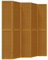 vidaXL Raumteiler 5-TLG., Paravent Faltbar, Trennwand für Innenbereich, Spanische Wand Sichtschutz Umkleide, Braun Massivholz Paulownia