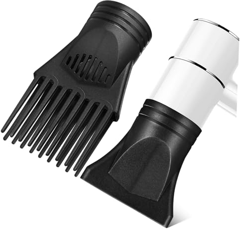 CRILSTYLEO 2Pezzi Attacco per Asciugacapelli Diffusore e Pettine Districante Ugello per Asciugacapelli per Ricci e Smoothing Accessori per Asciugatura e Styling