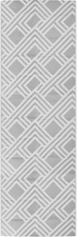 vidaXL Outdoor Teppich, Gartenteppich Beidseitig, Balkonteppich Terrassenteppich UV-beständig, Läufer Teppich für Balkon Terrasse, Grau 80x250cm PP
