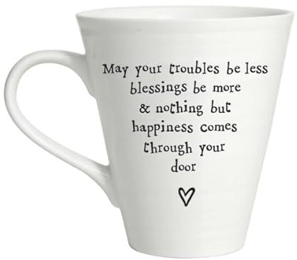 East of India Porcelain Mug - May Your Troubles be Less ... Friendship Gift - 10 cm - 350ml