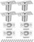 PATIKIL Stainless Steel Small Closet Ball Catch Door Hardware, 4 Pack Cabinet Door Ball Catch Chrome Finish with Strike Plate & Screw for Interior Doors, Silver