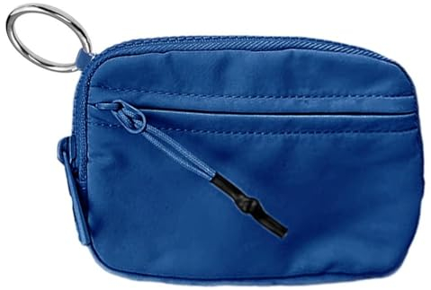 Wasserdichte Geldbörse aus Nylon, Schlüsselanhänger, Karten, Armband, A3T1, Pou für Damen, marineblau