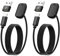2 Stück USB C Smartwatch Ladekabel Ladegerät für Fitbit Charge 6/Charge 5/Luxe, 1M Magnetisches Type C Ladestation Ladekabel mit USB C auf USB A Adapter für fitbit Charge 5 Charge 6 USB ladekabel
