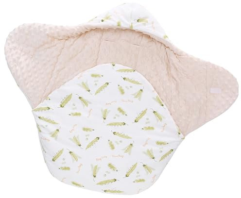 Einschlagdecke Babyschale für Winter Neugeborene Baby Baumwolle Winter Decke Baby Pucksack Universal Fußsack für Kinderwagen Autositz, Warm Wickeldecke Babygeschenk für Jungen Mädchen (Blassrosa)
