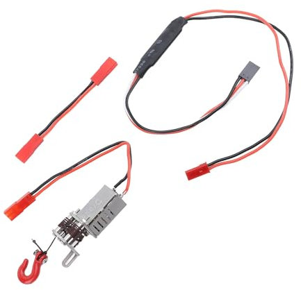 Ensemble de Treuil de Voiture RC, Treuil simulé en Alliage D'aluminium et Fer, Système de Télécommande sans Fil, Ensemble de Treuil électrique de Voiture RC pour WPL pour MN 1/12
