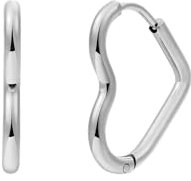 XENOX® Heart Maxi Creolen - Damen Ohrringe aus hochwertigem Edelstahl, 100% Wasserfest | X2678