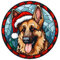 Dog Christmas Baubles Stained Glass Design, Great Tree Decoration, 6cm (German Shepherd) Other Breeds Available. (Acrylic Bauble, not made from stained glass) Great Secret Santa Gift