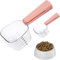 KWJTOY Pelle à Nourriture pour Animaux de Compagnie, Cuillère Multi-Usage, Cuillère Graduée Transparente,Doseur Croquettes Chien Cuillère à Nourriture pour Chat Cuillère à Mesurer à Long Manche