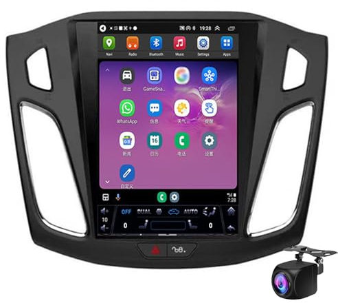 Estéreo Android Para For-d Focus 2012-2018 Con CarPlay Android Auto Navegación GPS Radio Cámara De Marcha Atrás Pantalla Táctil IPS De 9,7 Reproductor Multimedia Tipo Tableta(Color:4-Core 1+32G)