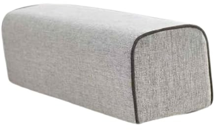 Kuntesetty Couch Armlehnenkissen Ergonomisches Polster Armstütze Lendenkissen Leinenbezug Abnehmbar für Schlafzimmer Sofa Arbeitszimmer Zuhause, Grau