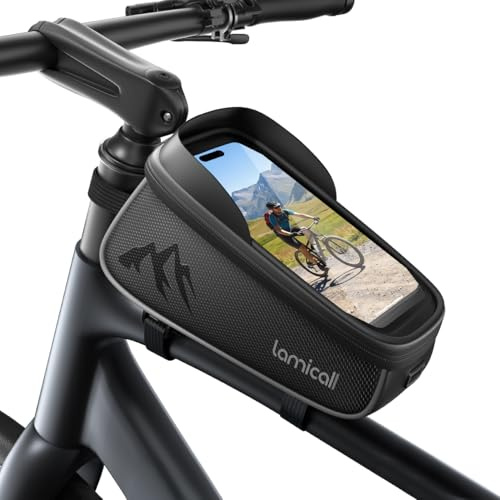 Lamicall Sacoche Vélo Étanche, Sac Cadre Vélo Téléphone - [1,6 L Capacité]
