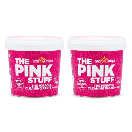 Pink Stuff Miracle Cleaning Paste, 850g x 2 | Powerful Stain Remover for Kitchen, Bathroom, Ceramics, Tiles, Sinks, and Garden Furniture | Vegan, Tough on Stains