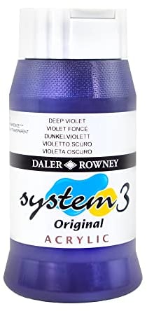 Daler-Rowney System3 Acrylic Paint, Plastic Pot, 16.91oz - 500 ml, Deep Violet