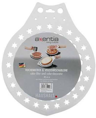 AXENTIA - Kuchenheber und Verzierschablone 28 cm Kunststoff
