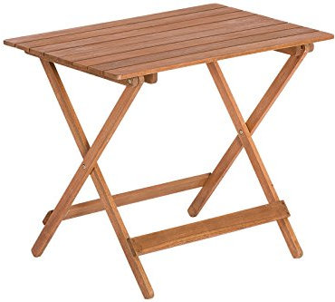 MERXX Klapptisch aus Eukalyptus in braun, ca. 90x60 cm