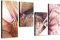 Augenblicke Wandbilder Highlight für Ihr Büro 130x70cm 4 teiliges Keilrahmenbild (30x70+30x50+30x50+30x70cm) abstraktes Wandbild mehrteilig Kunstdruck im Gemälde-Stil - optisch wie handgemalt Vintage