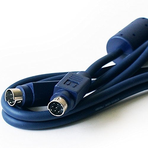 Loops 3M/10ft 8 Pin Mini Din Plug To Male Audio Cable Lead -Dual DJ Studio CD Player - Ferrite Core