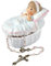 Precious Moments, Getauft in seinem Namen Harzbox mit Rosenkranz, für Mädchen, 153406