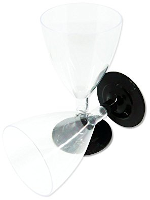 PZ 100 CALICE VINO BASE NERA BLACK BICCHIERI PROSECCO CC 180 TRASPARENTI CHAMPAGNE HAPPY HOUR APERITIVO APERICENA PLP USA E GETTA
